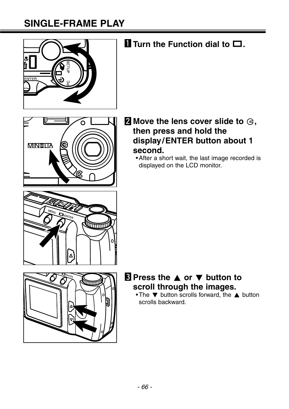 Single-frame play | Konica Minolta 2300 User Manual | Page 67 / 131