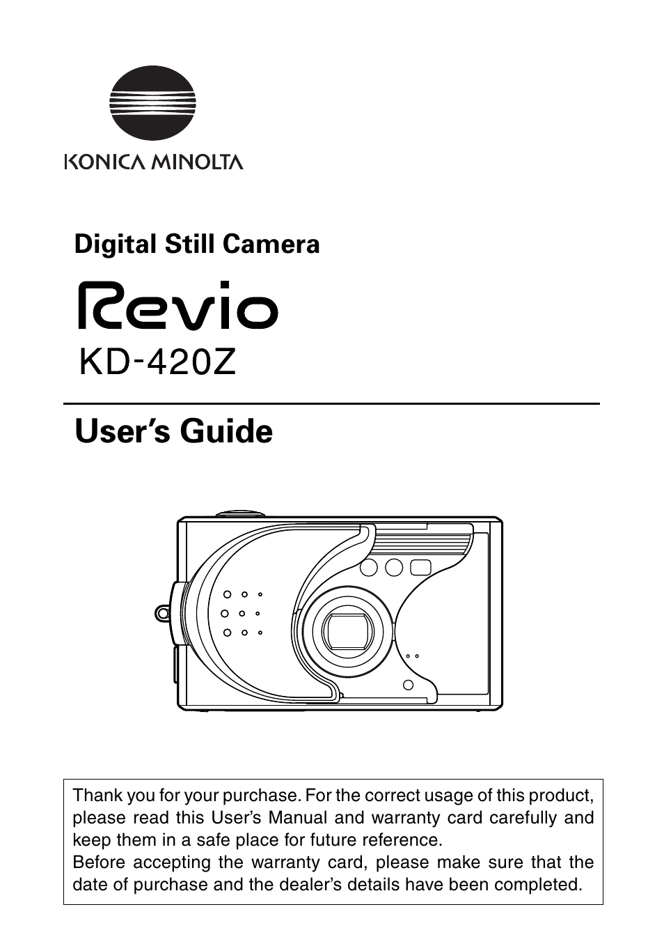 Konica Minolta REVIO KD-420Z User Manual | 141 pages
