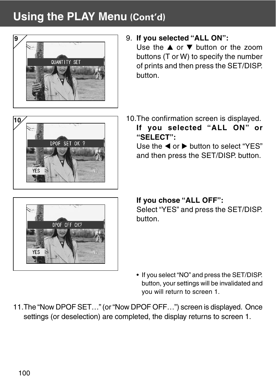 Using the play menu, Cont’d) | Konica Minolta REVIO KD-420Z User Manual | Page 100 / 141