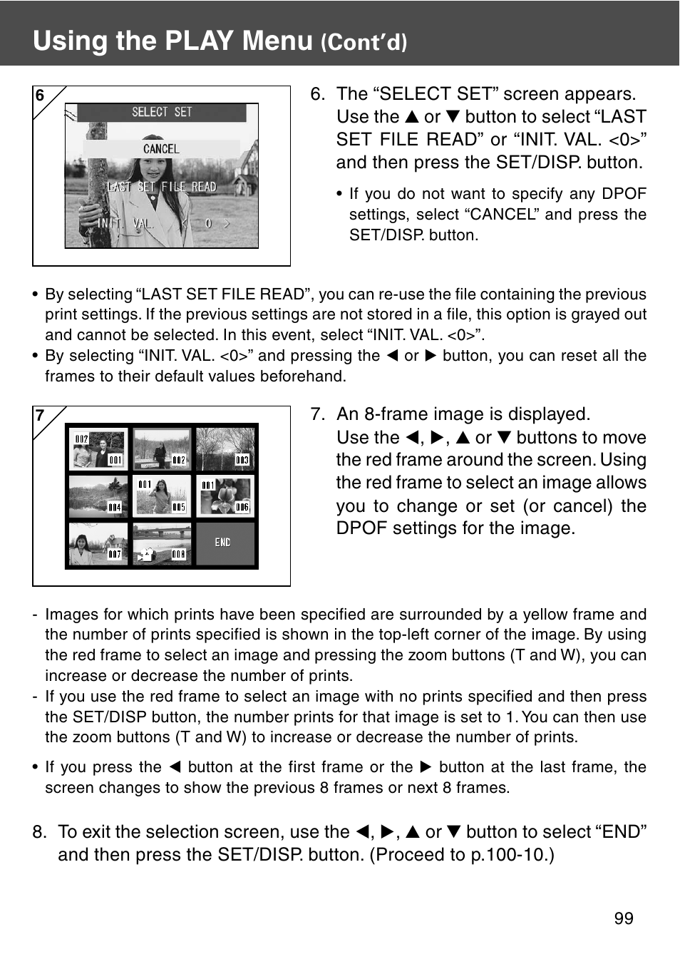 Using the play menu, Cont’d) | Konica Minolta REVIO KD-420Z User Manual | Page 99 / 141