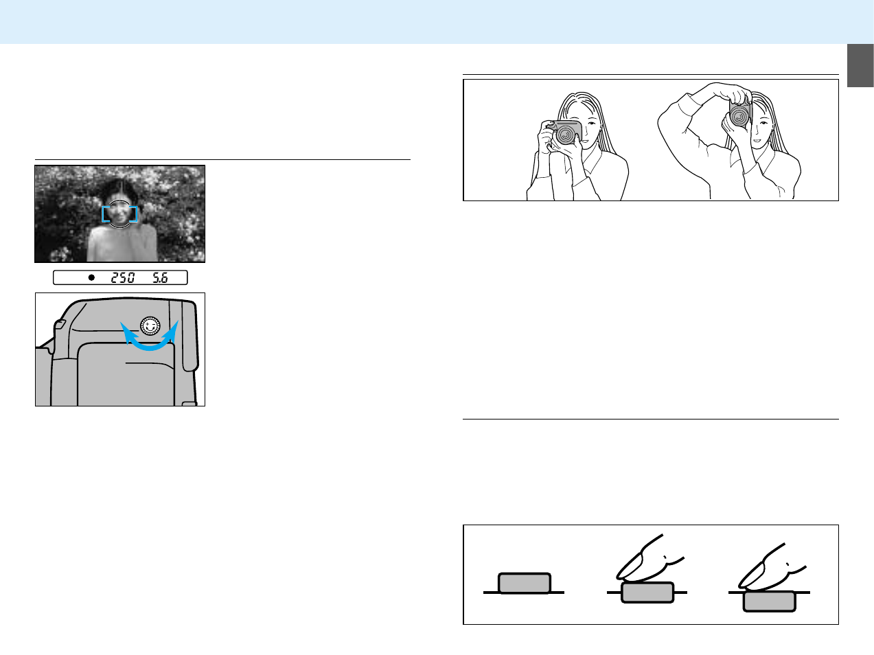 Diopter adjustment, Handling the camera | Konica Minolta APS Camera User Manual | Page 14 / 57