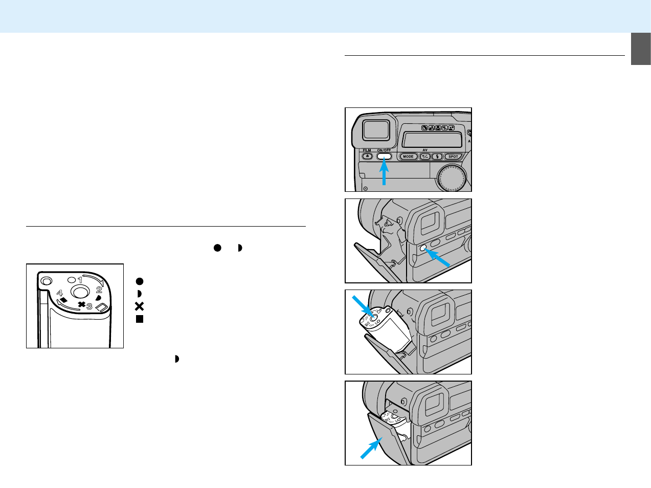 Loading film, Visual exposure indicators, Loading the film | Konica Minolta APS Camera User Manual | Page 15 / 57
