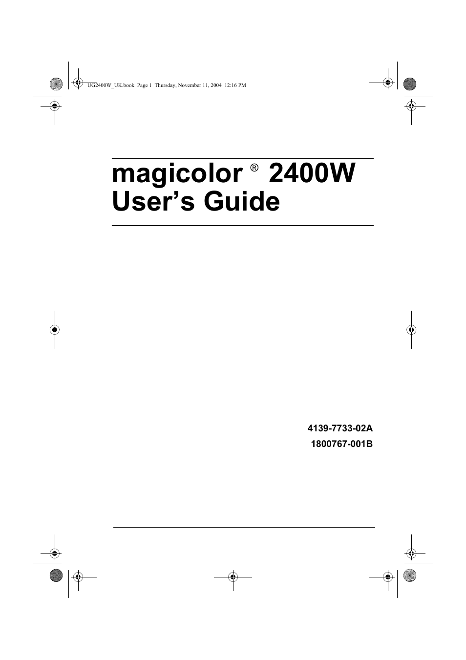 Konica Minolta Magicolor 2400 User Manual | 96 pages