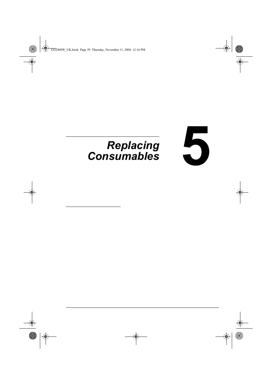 Replacing consumables, 5 replacing consumables | Konica Minolta Magicolor 2400 User Manual | Page 45 / 96