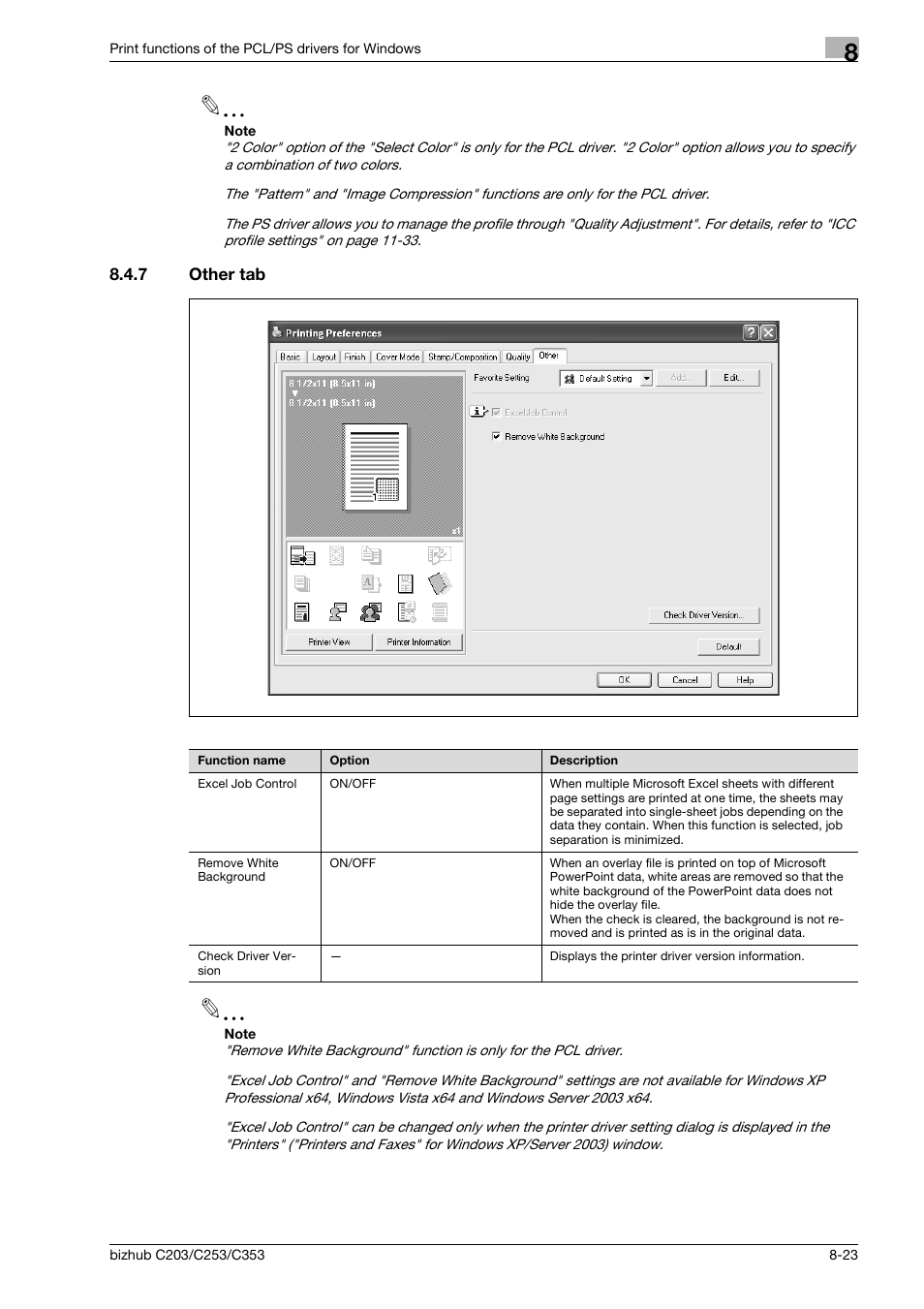 7 other tab, Other tab -23 | Konica Minolta BIZHUB C203 User Manual | Page 105 / 278