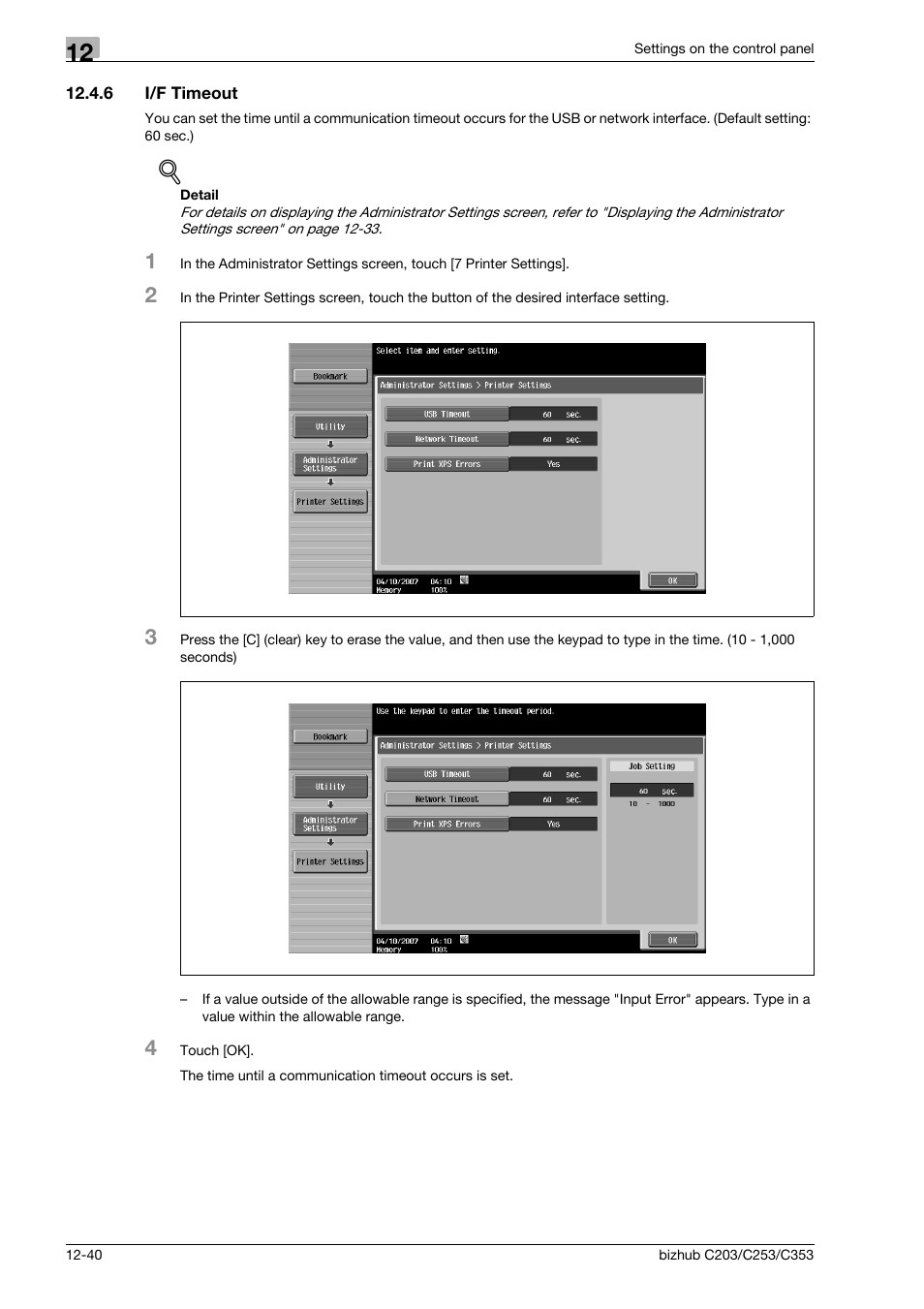 6 i/f timeout, I/f timeout -40 | Konica Minolta BIZHUB C203 User Manual | Page 222 / 278