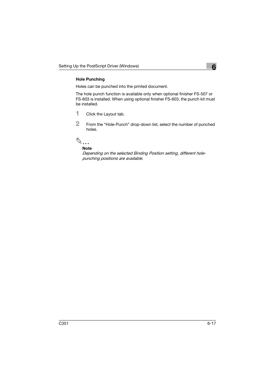 Hole punching | Konica Minolta BIZHUP C351 User Manual | Page 162 / 318