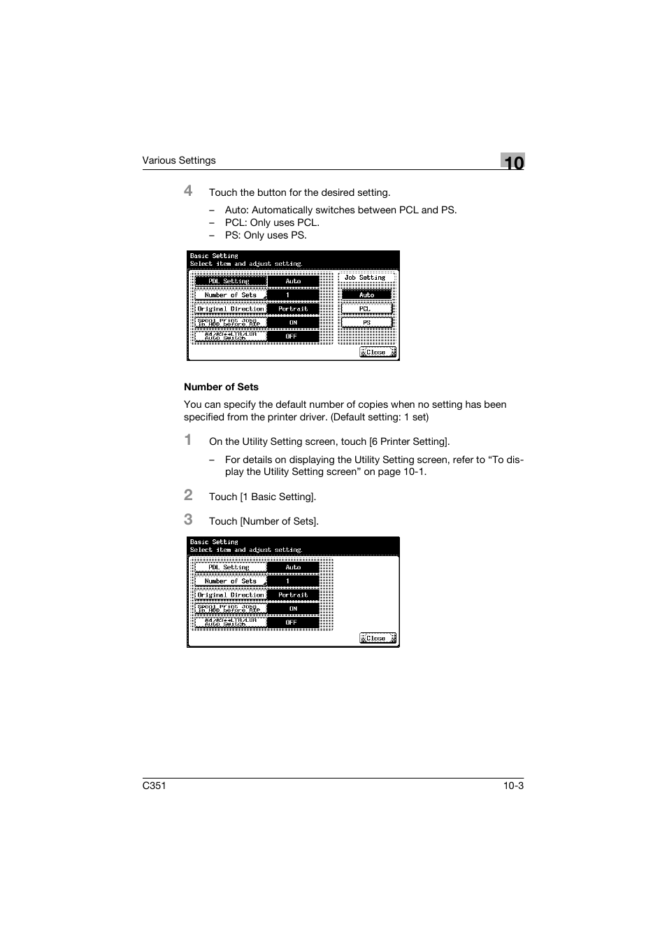 Number of sets | Konica Minolta BIZHUP C351 User Manual | Page 216 / 318
