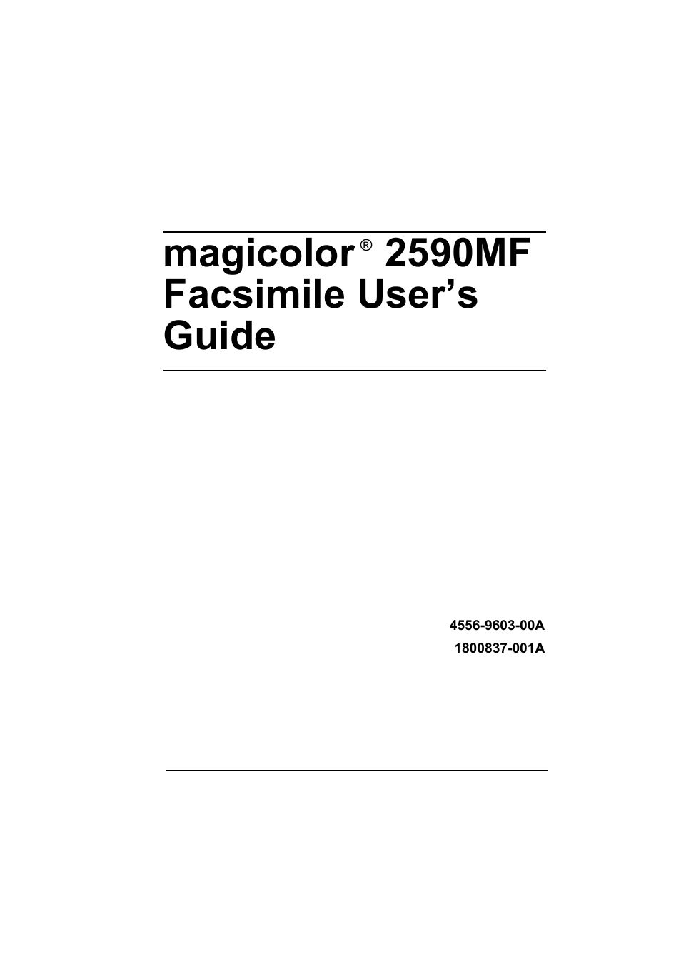 Konica Minolta Magicolor 2590 MF User Manual | 92 pages