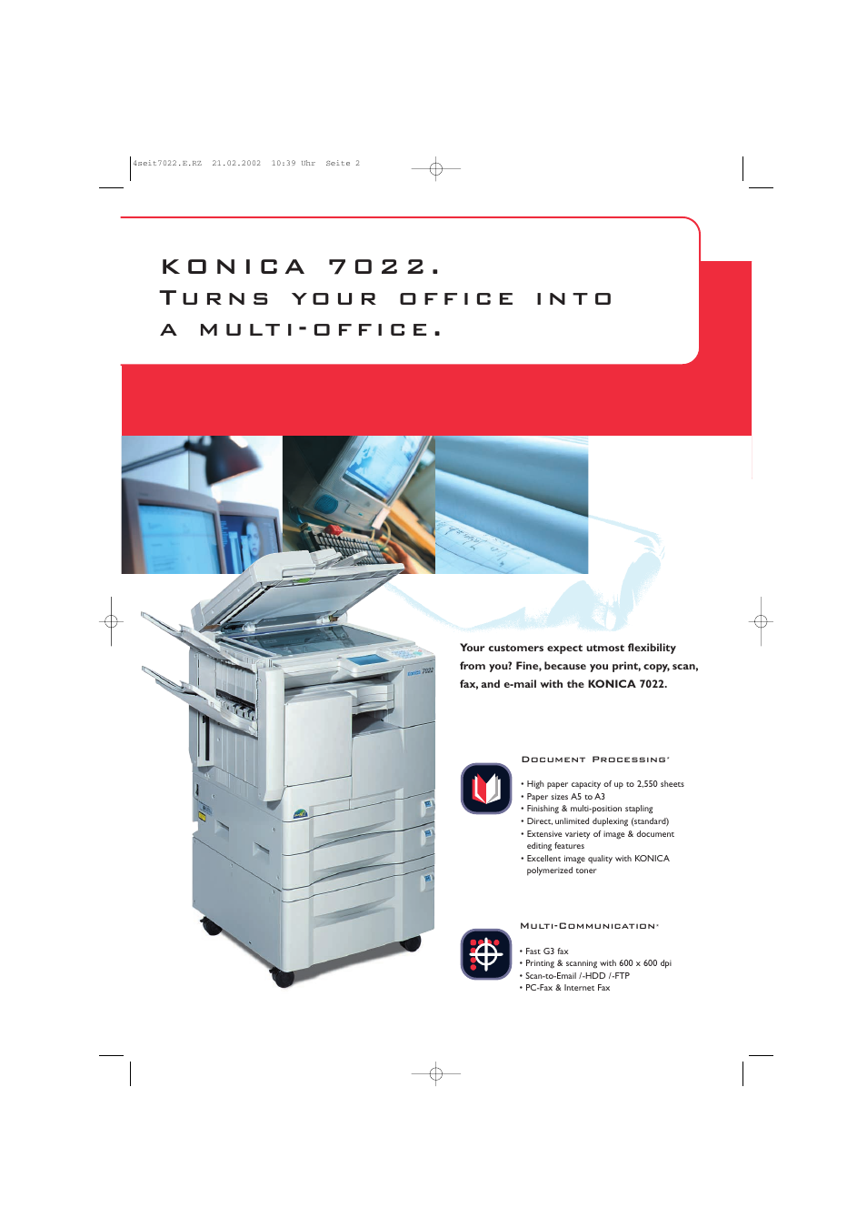 Konica Minolta 7022 User Manual | 4 pages