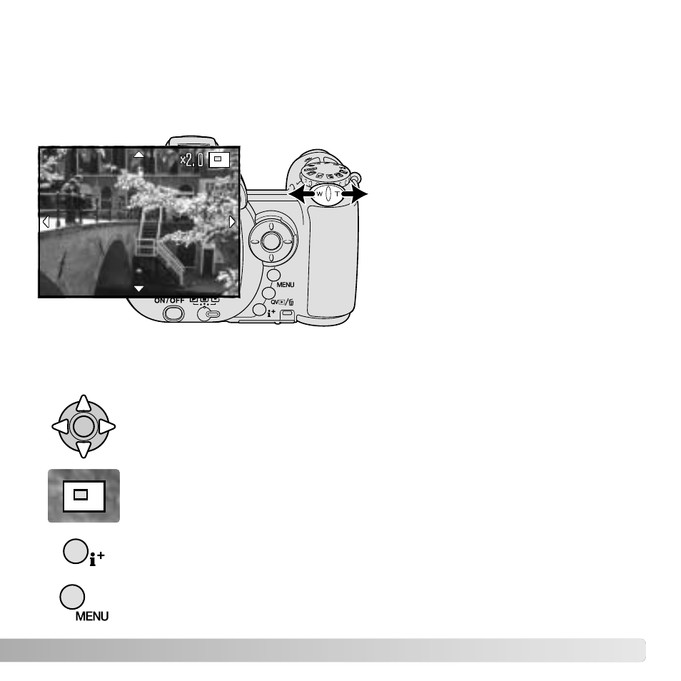 Enlarged playback | Konica Minolta DiMAGE Z6 User Manual | Page 33 / 132