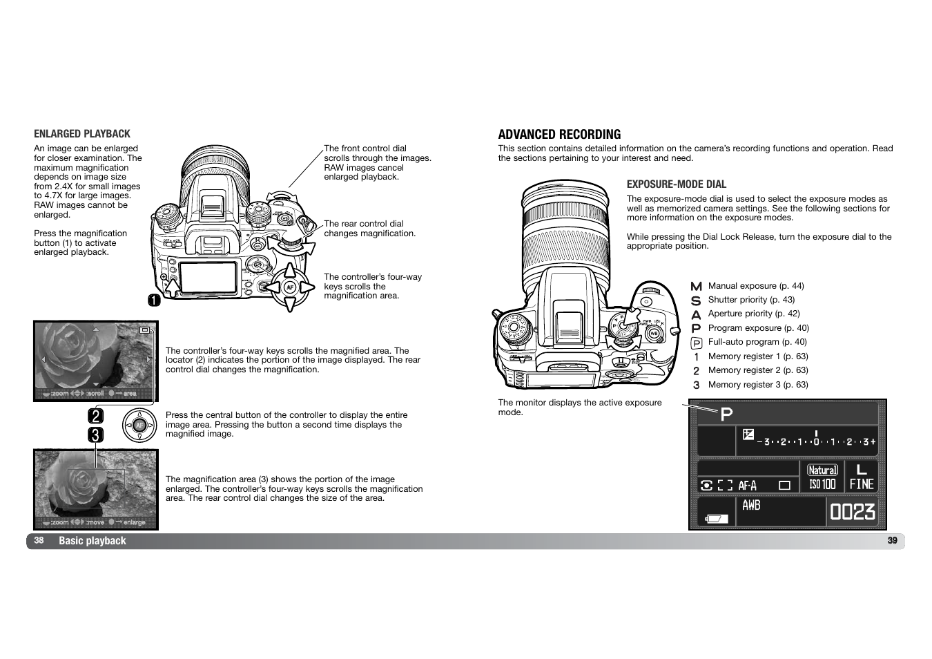 Advanced recording | Konica Minolta DYNAX 7D User Manual | Page 20 / 74