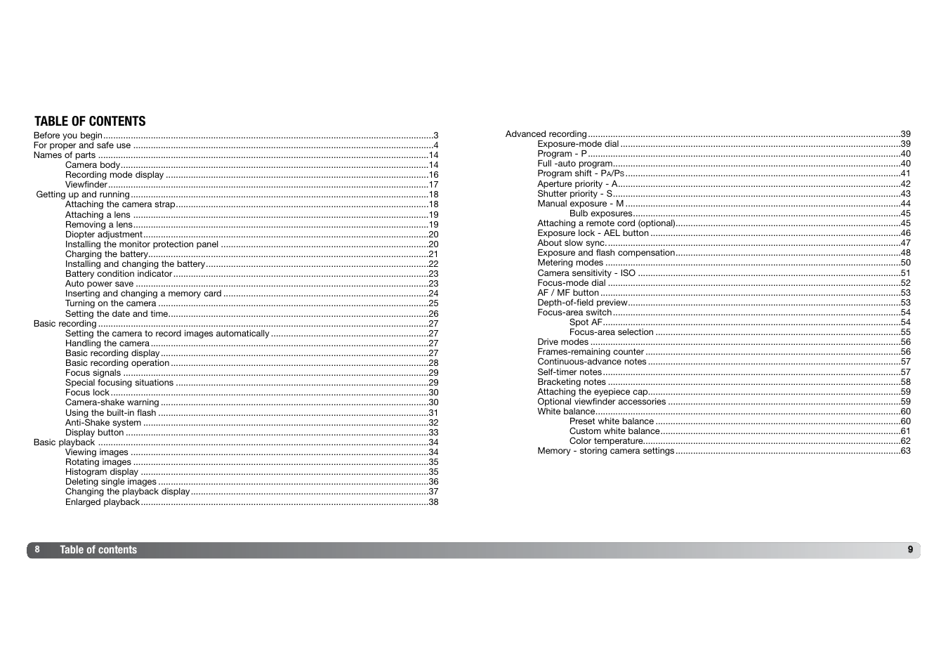 Konica Minolta DYNAX 7D User Manual | Page 5 / 74