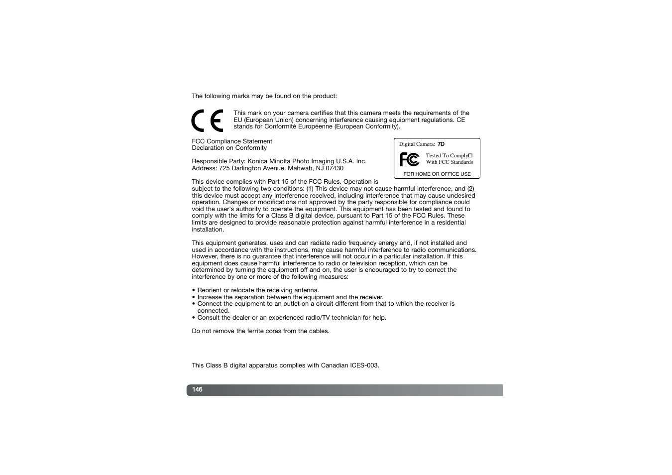 Konica Minolta DYNAX 7D User Manual | Page 74 / 74