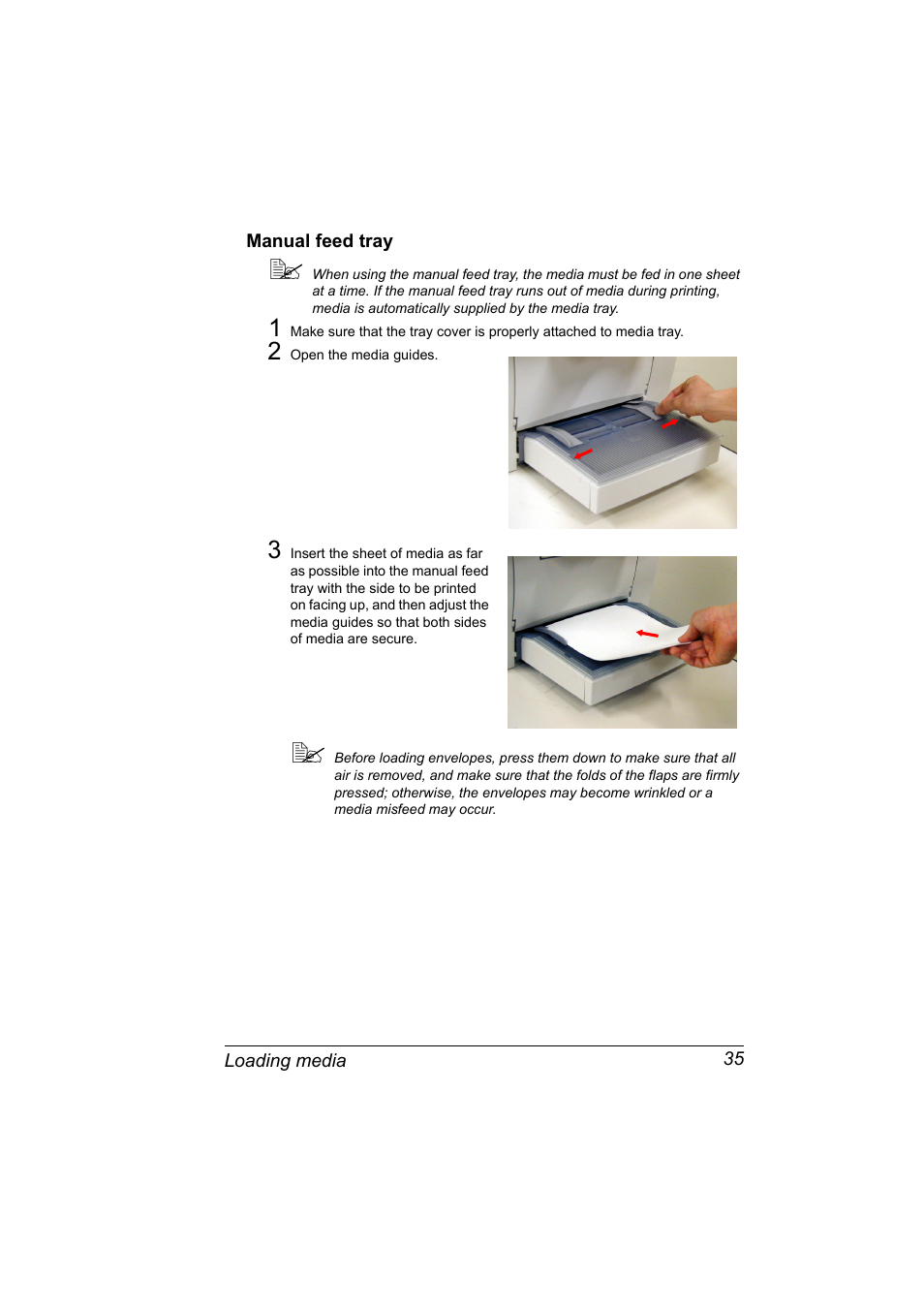 Manual feed tray, Manual feed tray 35 | Konica Minolta PagePro 1380 MF User Manual | Page 33 / 104