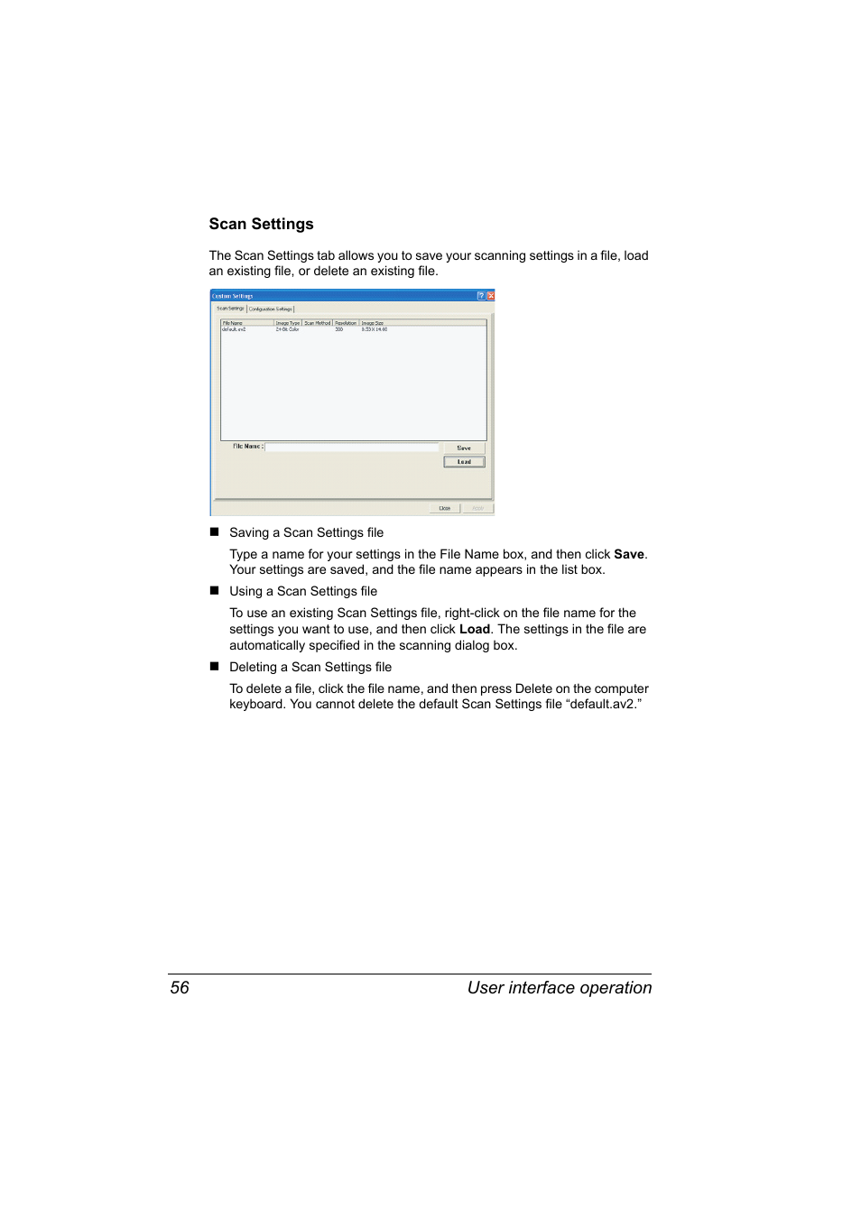 Scan settings, Scan settings 56 | Konica Minolta PagePro 1380 MF User Manual | Page 54 / 104