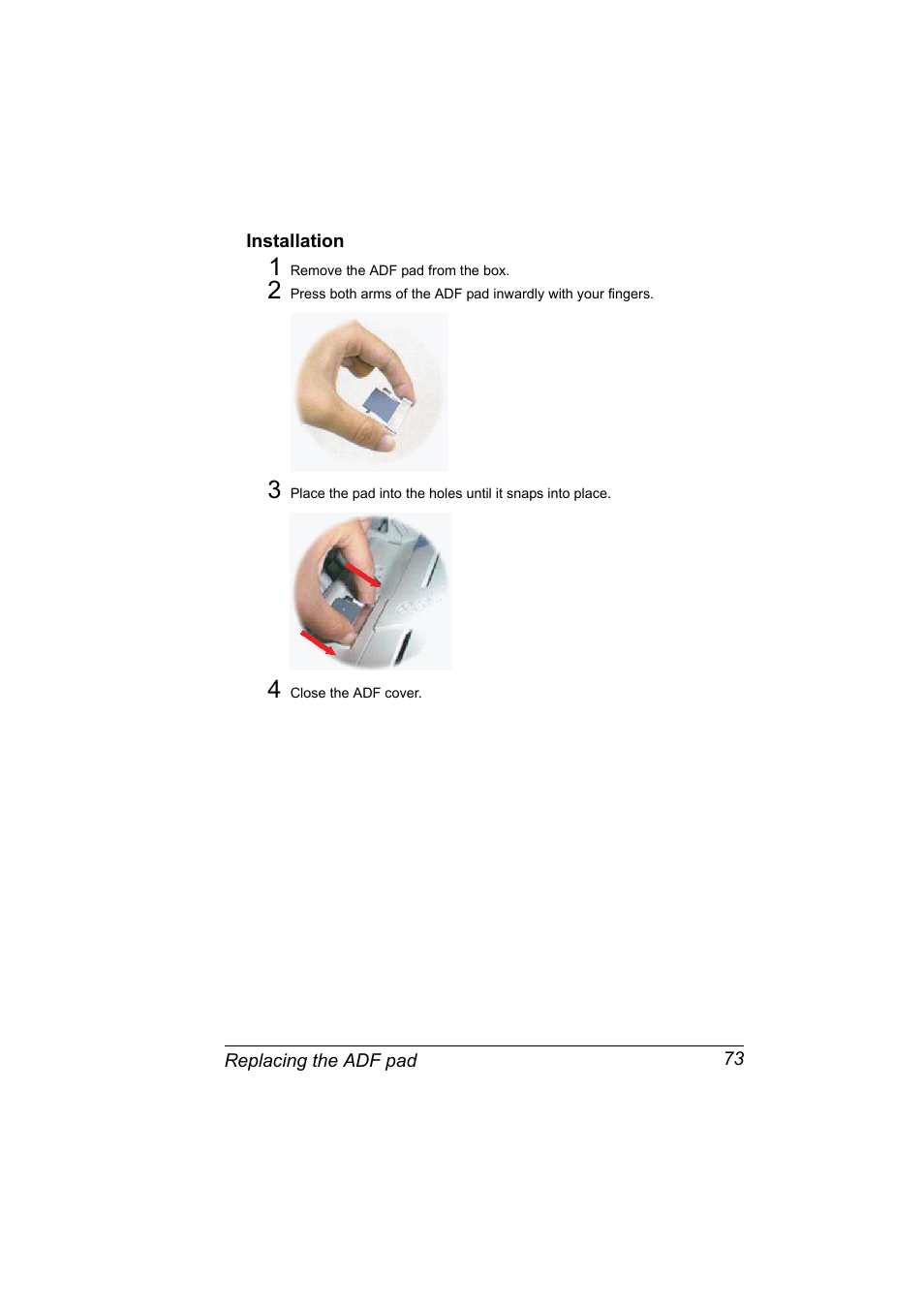Installation, Installation 73 | Konica Minolta PagePro 1380 MF User Manual | Page 71 / 104