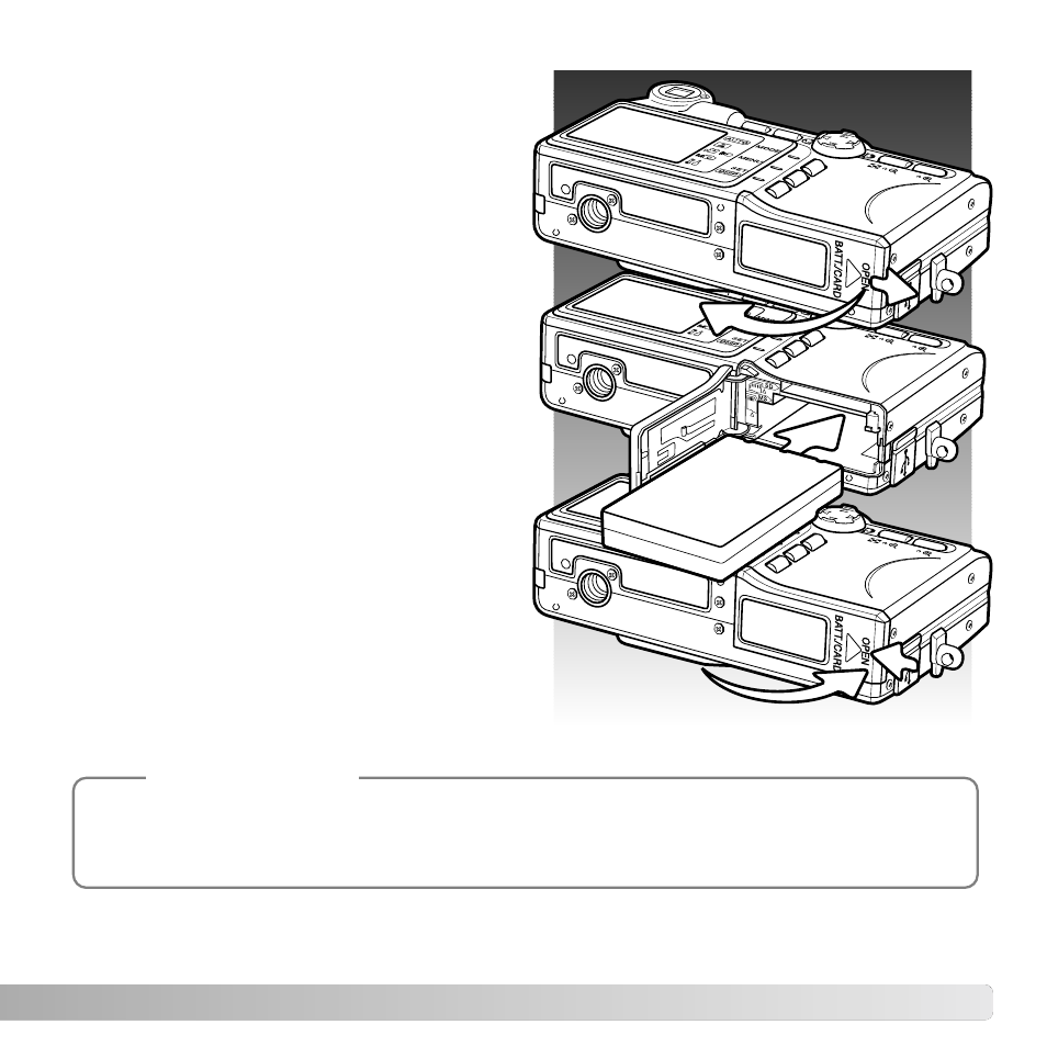 Inserting a battery | Konica Minolta DiMAGE G530 User Manual | Page 15 / 104