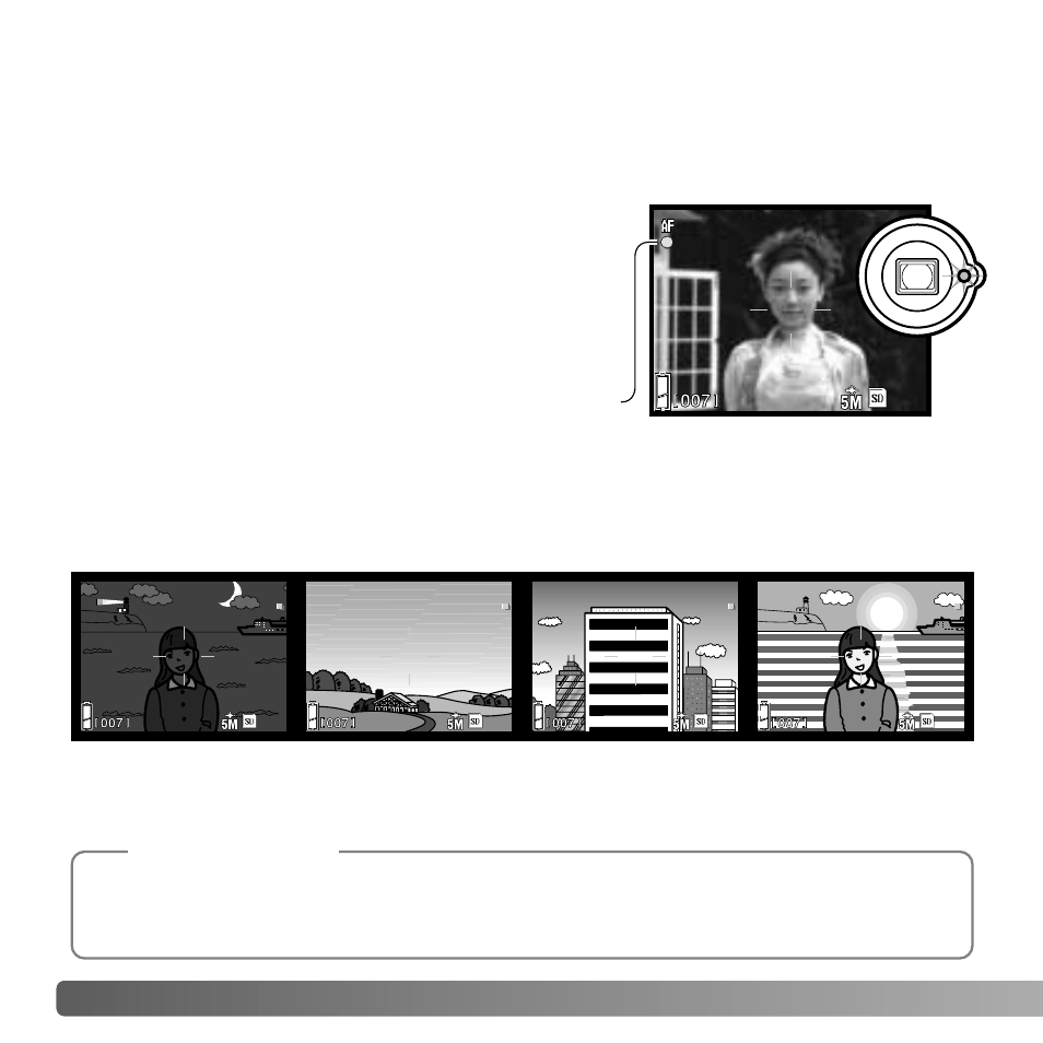 Focus signals special focusing situations | Konica Minolta DiMAGE G530 User Manual | Page 26 / 104