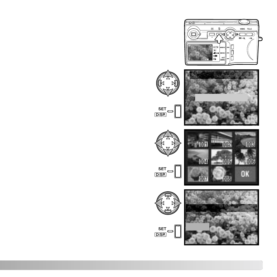 Deleting images | Konica Minolta DiMAGE G530 User Manual | Page 31 / 104