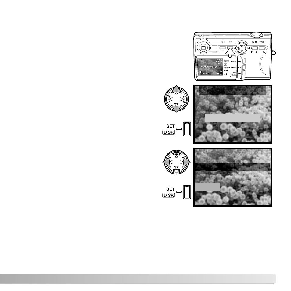 Deleting audio captions | Konica Minolta DiMAGE G530 User Manual | Page 53 / 104