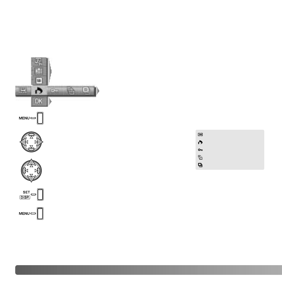 Navigating the playback menu | Konica Minolta DiMAGE G530 User Manual | Page 54 / 104