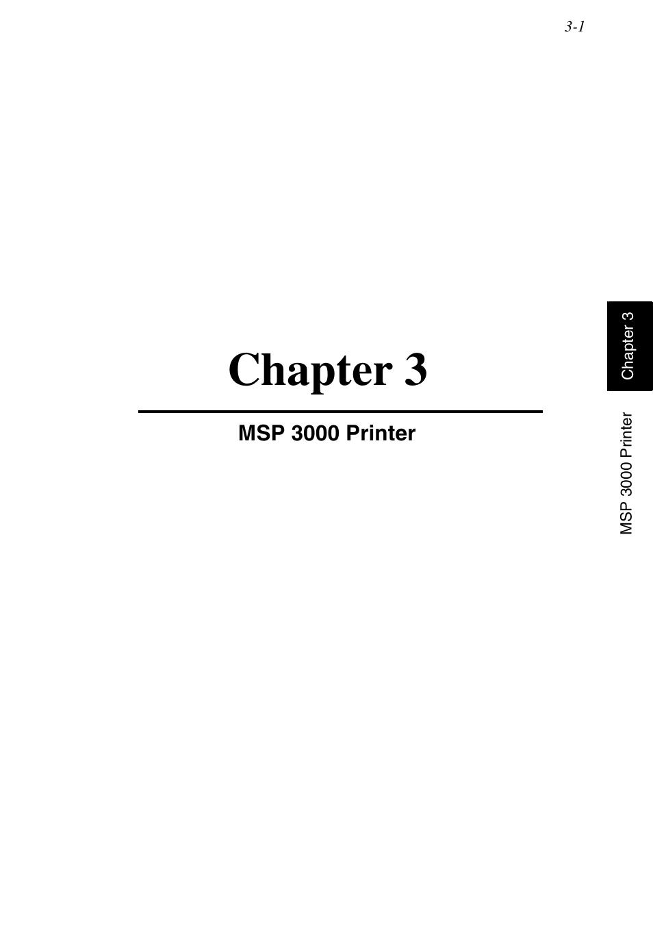 Msp 3000 printer, Chapter 3 | Konica Minolta MS6000 MKII User Manual | Page 72 / 102