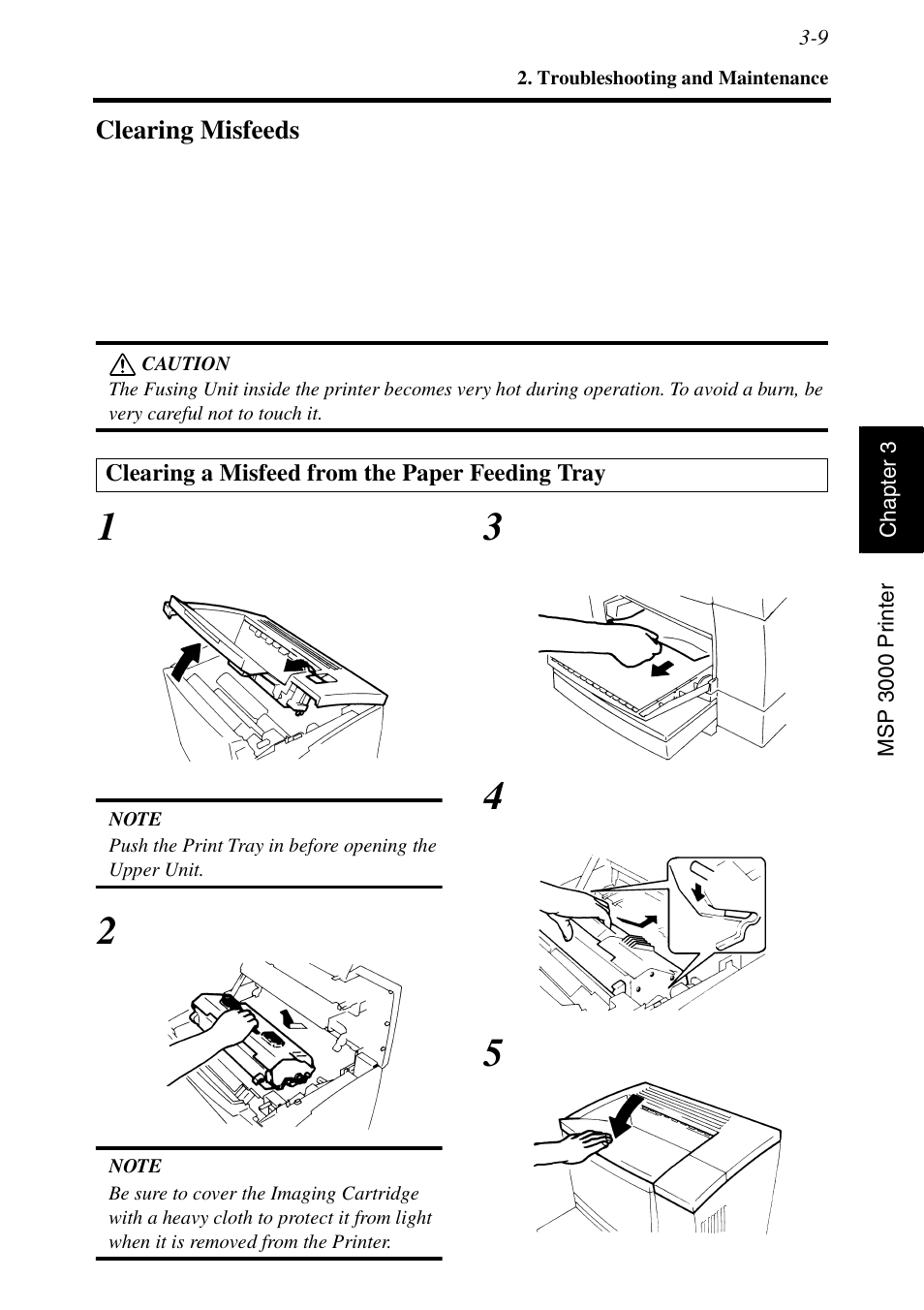 Clearing misfeeds, Clearing misfeeds -9 | Konica Minolta MS6000 MKII User Manual | Page 80 / 102
