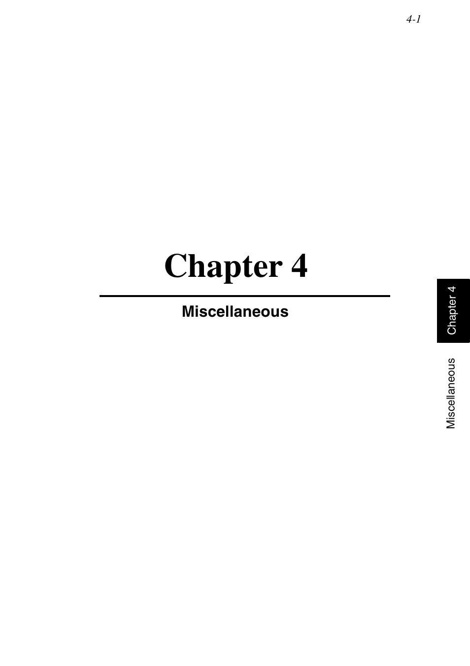 Miscellaneous, Chapter 4 | Konica Minolta MS6000 MKII User Manual | Page 86 / 102
