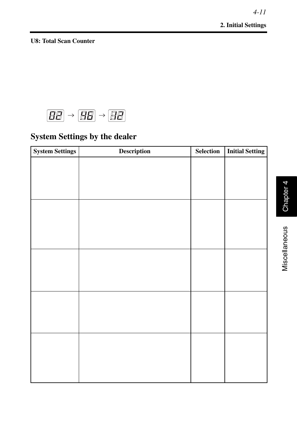 System settings by the dealer, System settings by the dealer -11 | Konica Minolta MS6000 MKII User Manual | Page 96 / 102