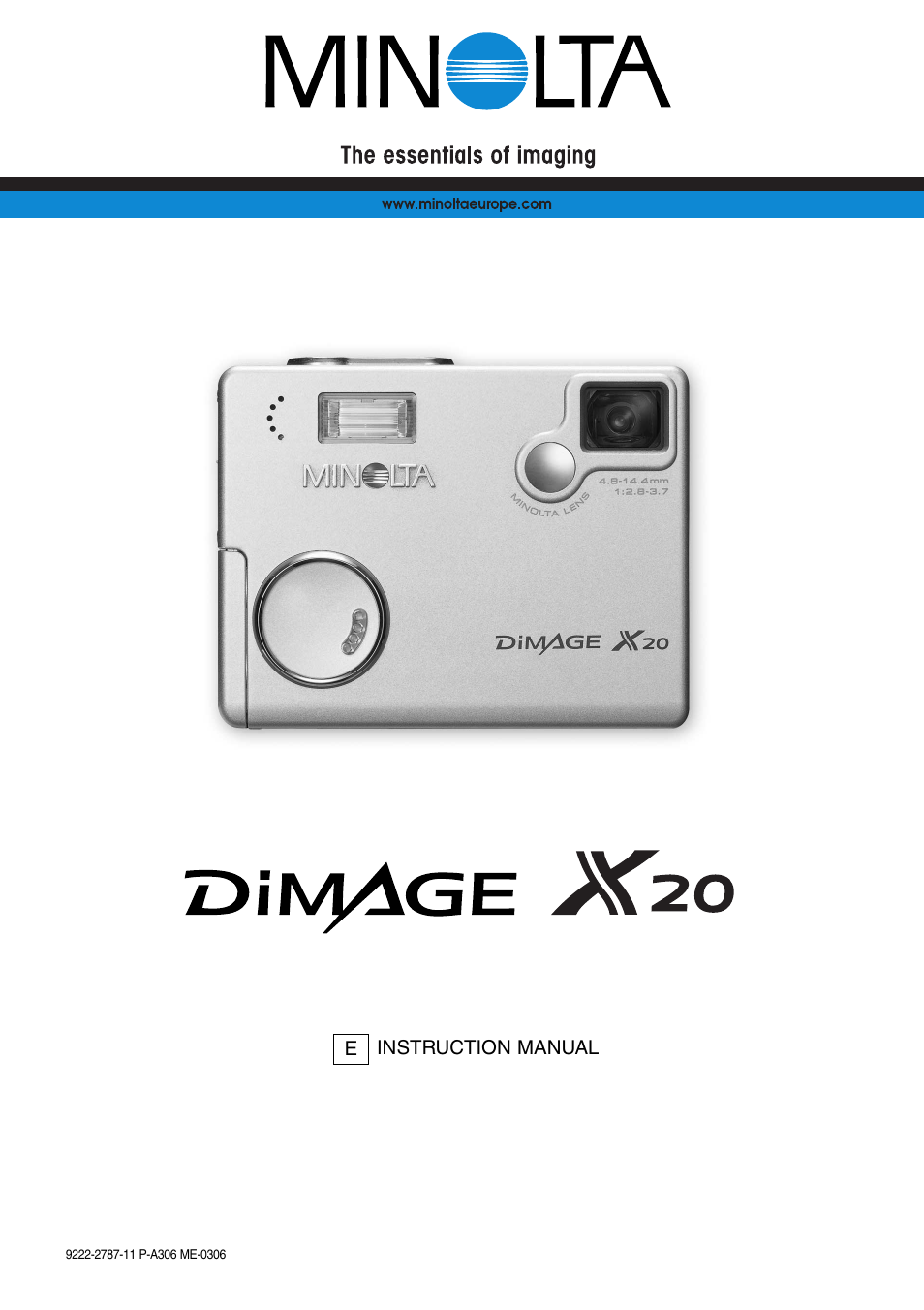 Konica Minolta Dimage X20 User Manual | 116 pages