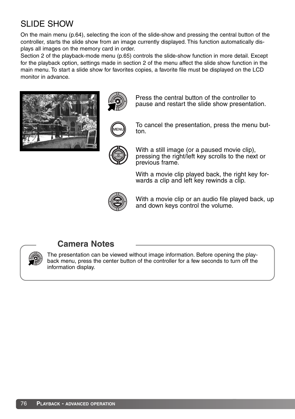 Slide show | Konica Minolta Dimage X20 User Manual | Page 76 / 116