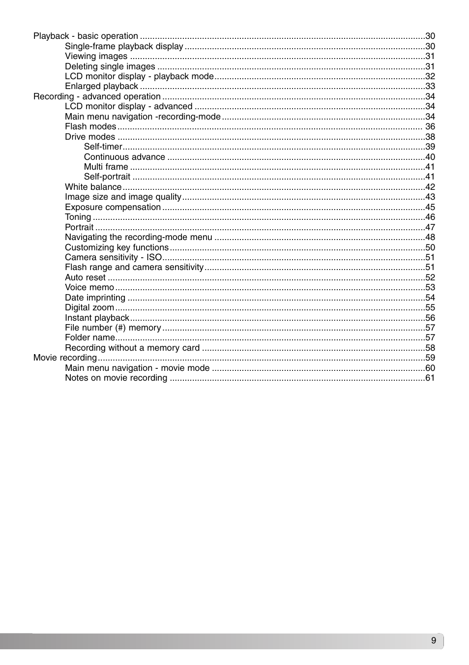 Konica Minolta Dimage X20 User Manual | Page 9 / 116