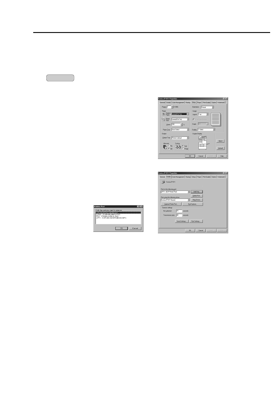 Chapter 3 printer driver | Konica Minolta IP-011 User Manual | Page 48 / 102