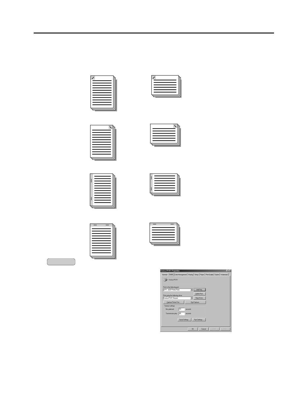 Chapter 3 printer driver | Konica Minolta IP-011 User Manual | Page 58 / 102