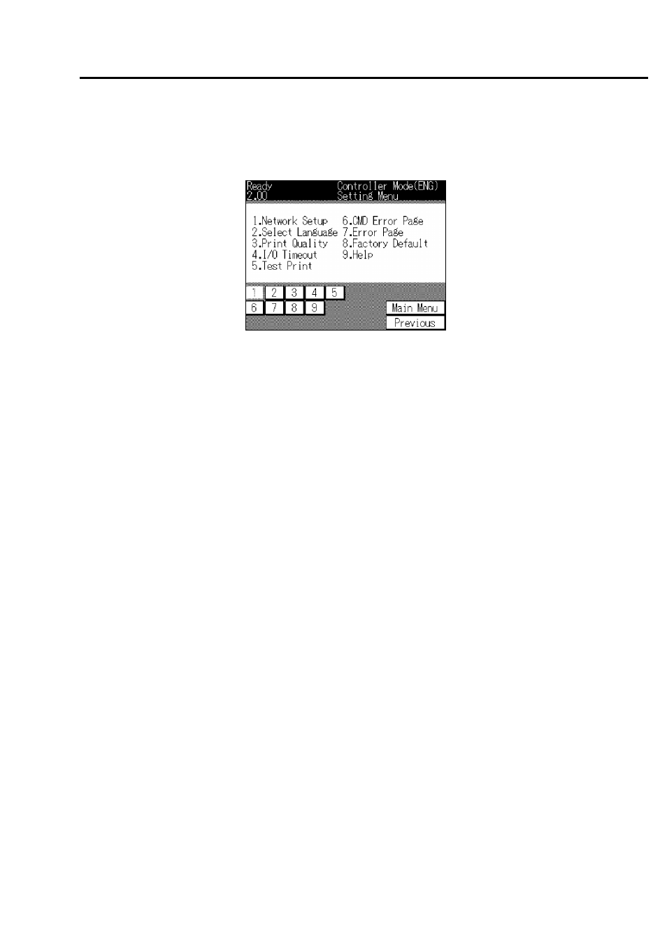 Printer setting screen, Chapter 4 control panel setup | Konica Minolta IP-011 User Manual | Page 69 / 102
