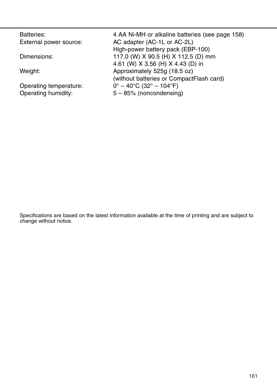 Konica Minolta DiMAGE 7i User Manual | Page 161 / 164