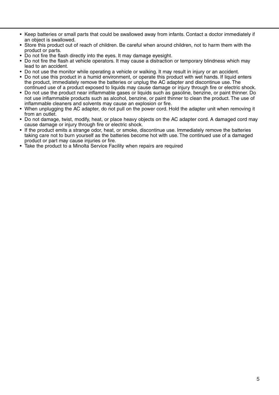 Konica Minolta DiMAGE 7i User Manual | Page 5 / 164