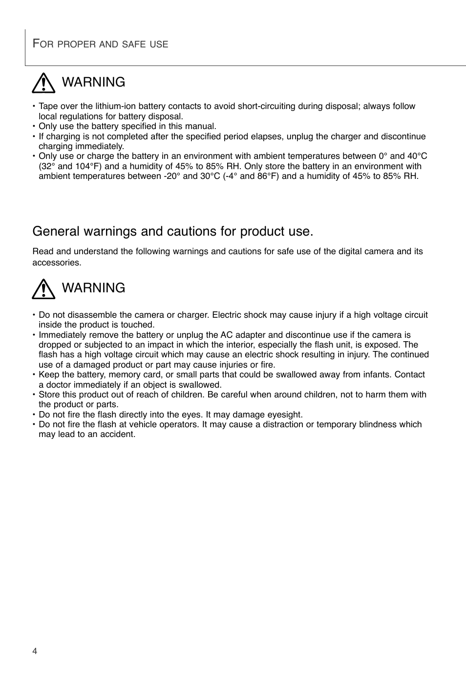 Konica Minolta DiMAGE X User Manual | Page 4 / 88