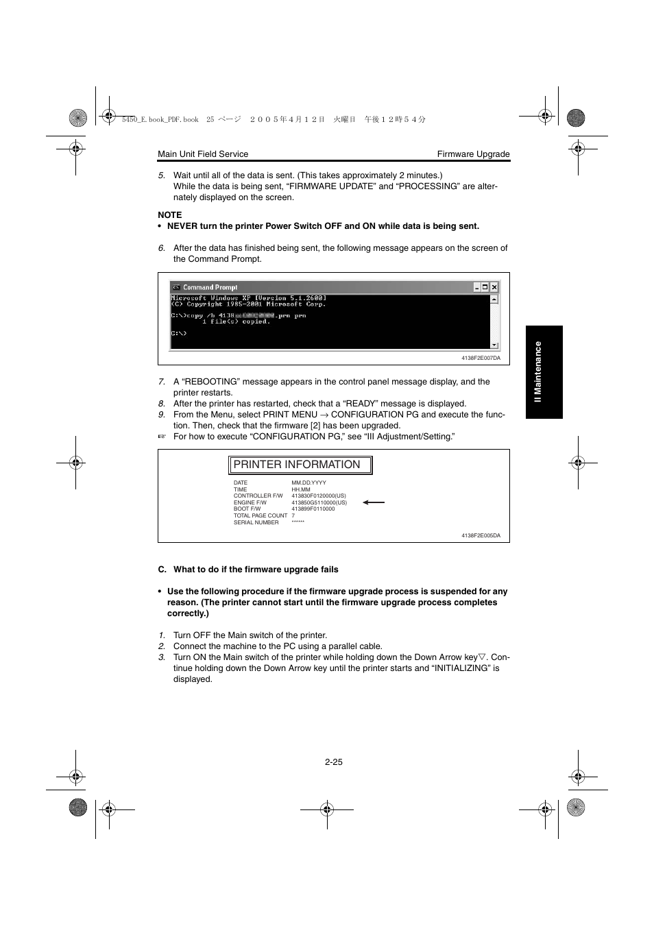 Printer information | Konica Minolta Magicolor 5440 DL User Manual | Page 62 / 284