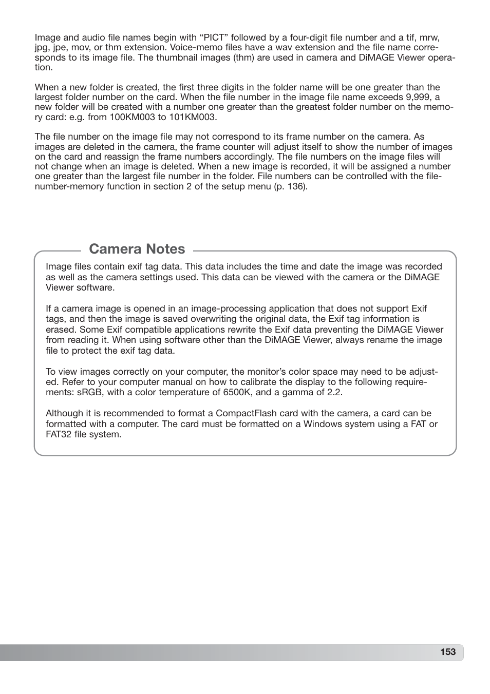 Konica Minolta DiMAGE_A2 User Manual | Page 153 / 180