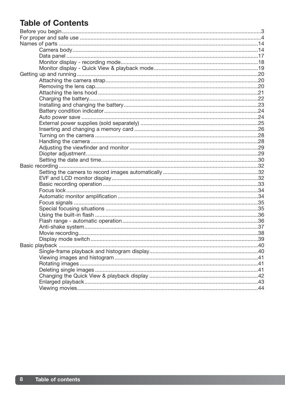 Konica Minolta DiMAGE_A2 User Manual | Page 8 / 180