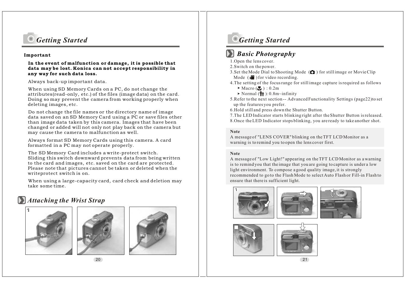 Getting started | Konica Minolta KD-30M User Manual | Page 11 / 35