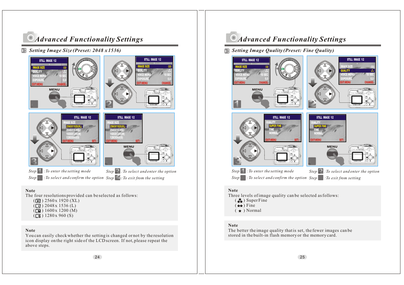 Advanced functionality settings | Konica Minolta KD-30M User Manual | Page 13 / 35