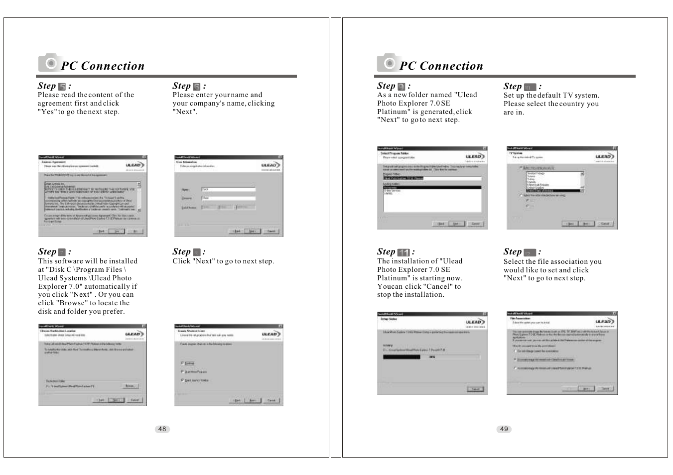 Pc connection | Konica Minolta KD-30M User Manual | Page 25 / 35