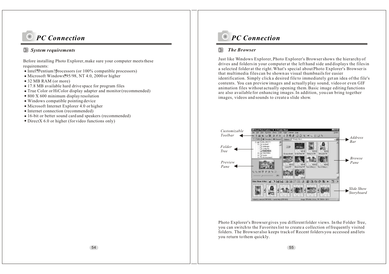 Pc connection | Konica Minolta KD-30M User Manual | Page 28 / 35