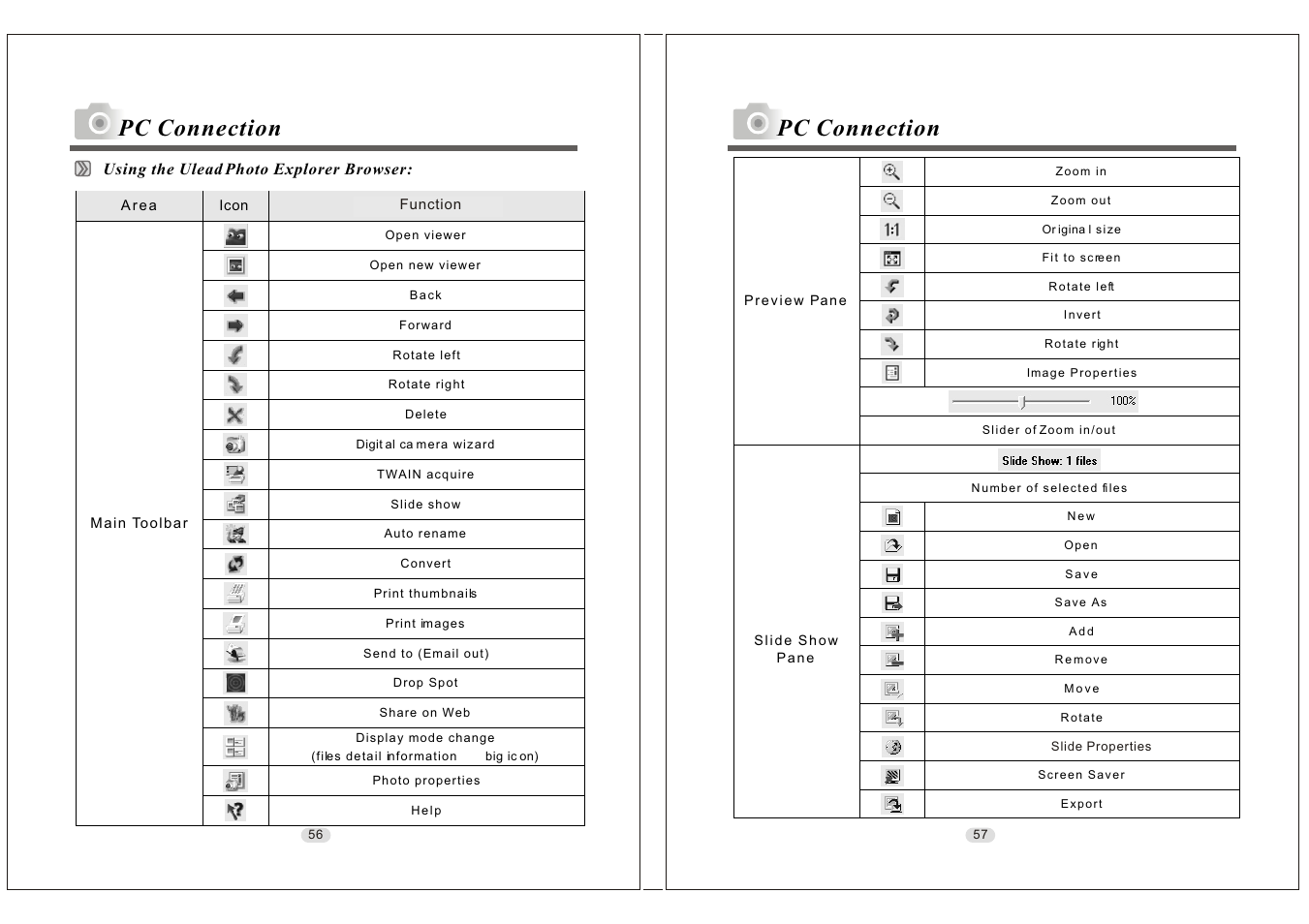 Pc connection | Konica Minolta KD-30M User Manual | Page 29 / 35