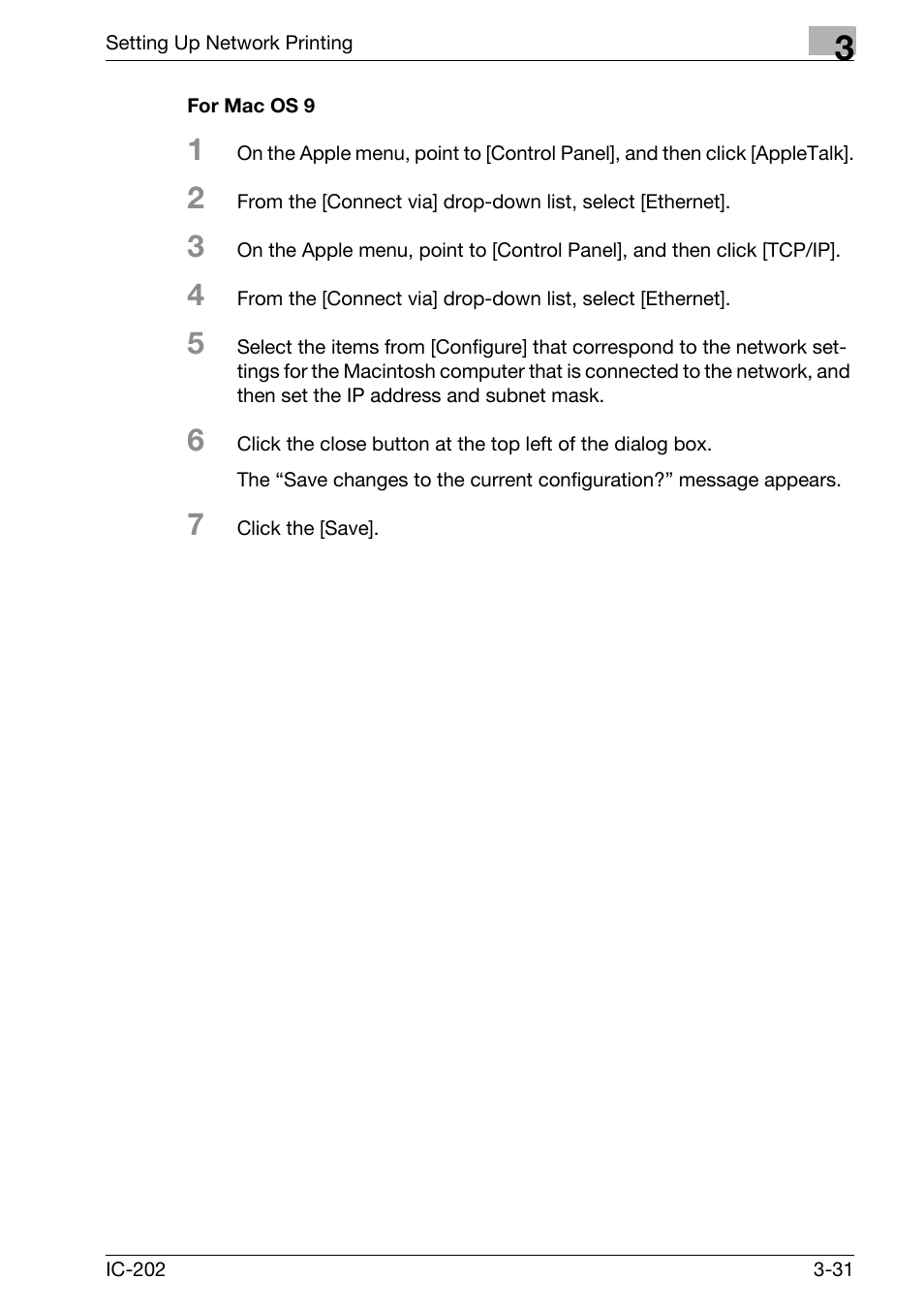 For mac os 9 -31 | Konica Minolta IC-202 User Manual | Page 100 / 134