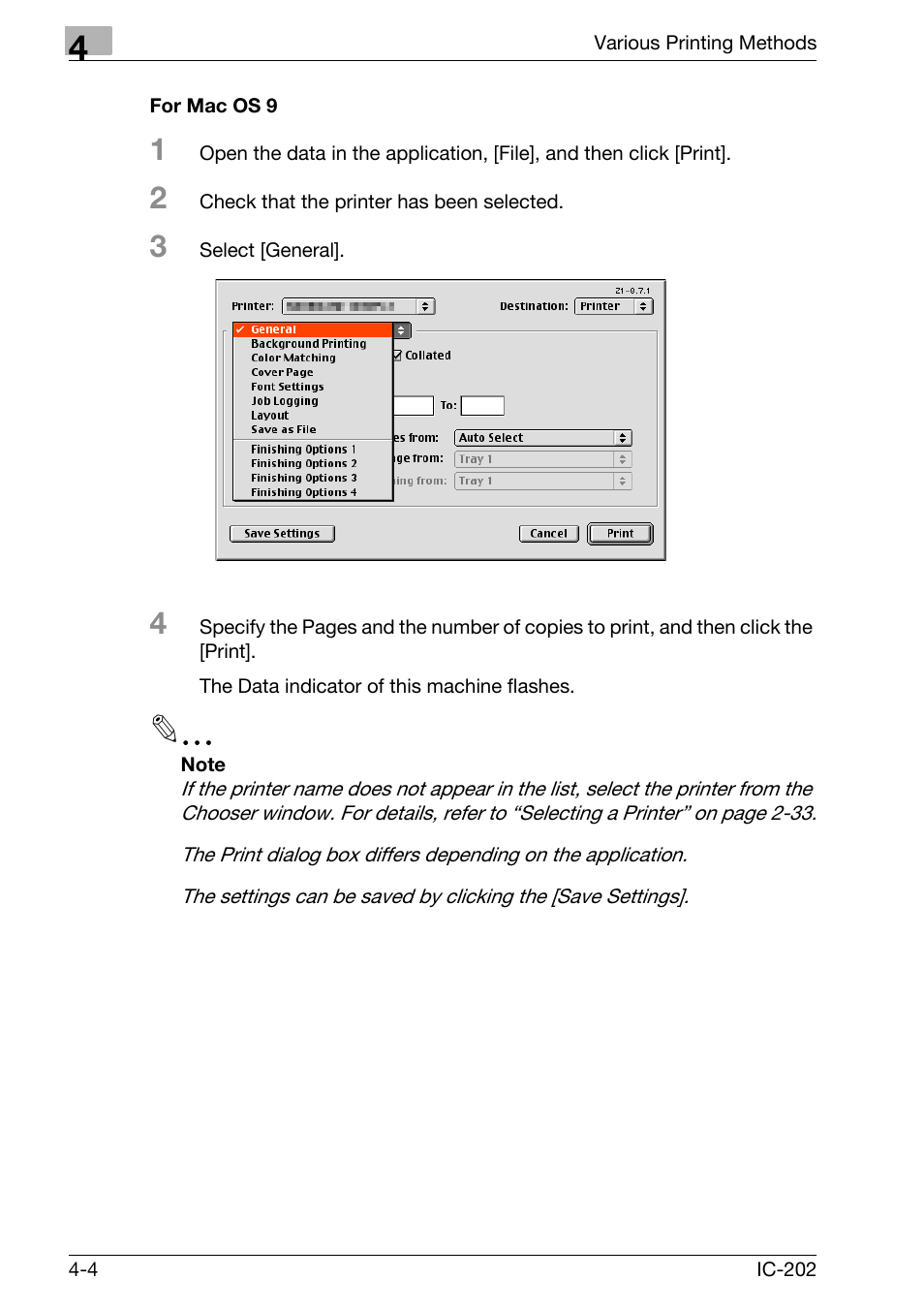 For mac os 9 -4 | Konica Minolta IC-202 User Manual | Page 105 / 134