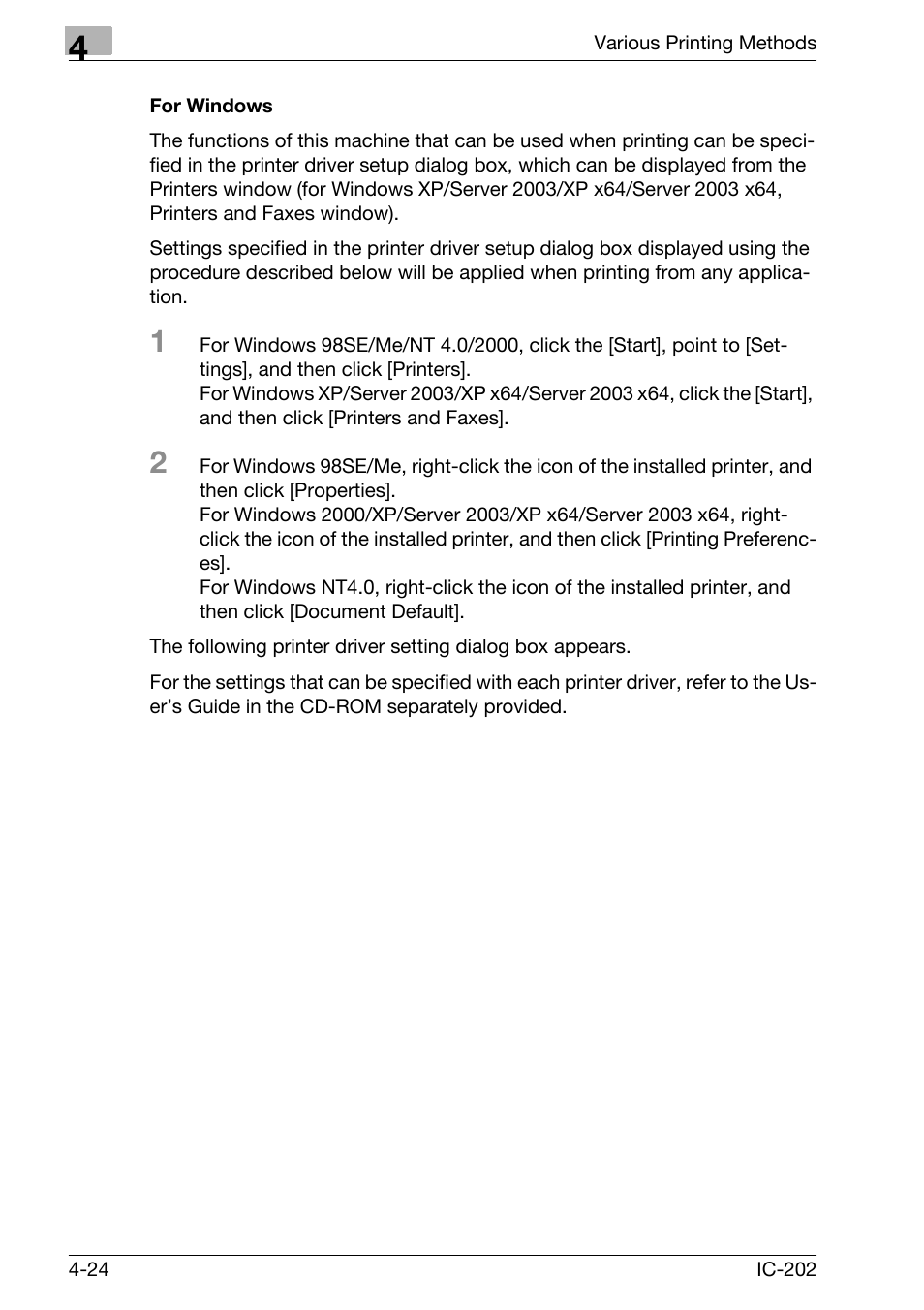 For windows -24 | Konica Minolta IC-202 User Manual | Page 125 / 134